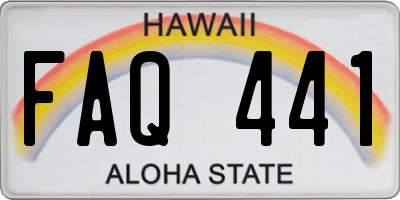 HI license plate FAQ441