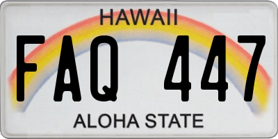 HI license plate FAQ447