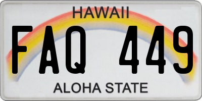 HI license plate FAQ449