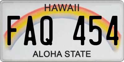 HI license plate FAQ454