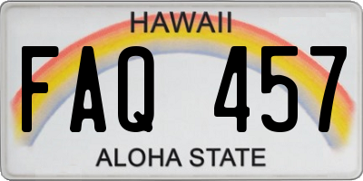 HI license plate FAQ457