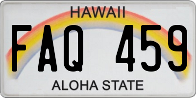 HI license plate FAQ459