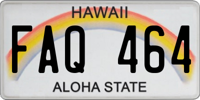 HI license plate FAQ464