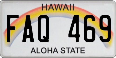HI license plate FAQ469