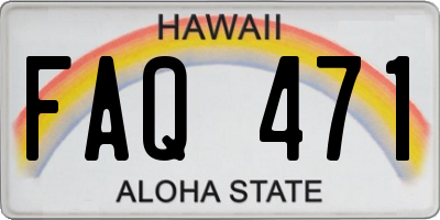 HI license plate FAQ471