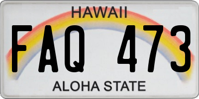 HI license plate FAQ473