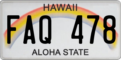 HI license plate FAQ478