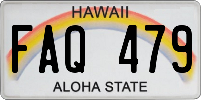 HI license plate FAQ479