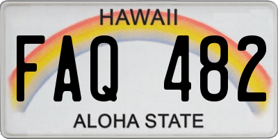 HI license plate FAQ482