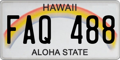 HI license plate FAQ488