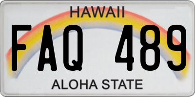 HI license plate FAQ489