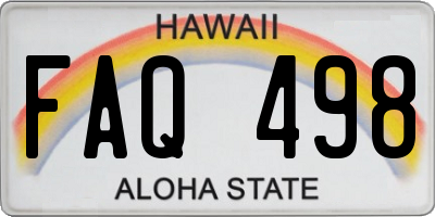 HI license plate FAQ498