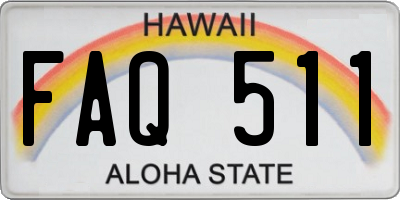 HI license plate FAQ511