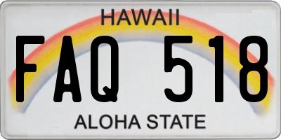 HI license plate FAQ518