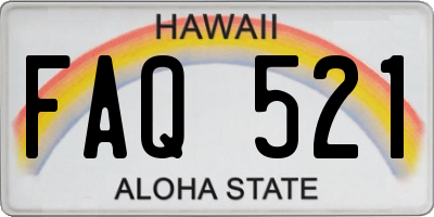 HI license plate FAQ521