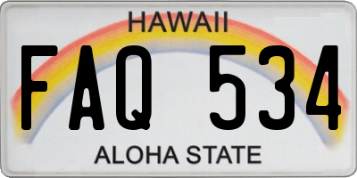 HI license plate FAQ534