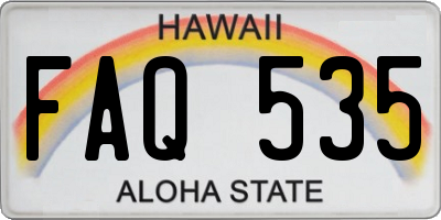HI license plate FAQ535