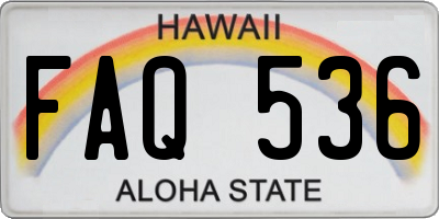 HI license plate FAQ536