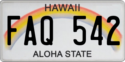 HI license plate FAQ542