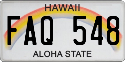 HI license plate FAQ548
