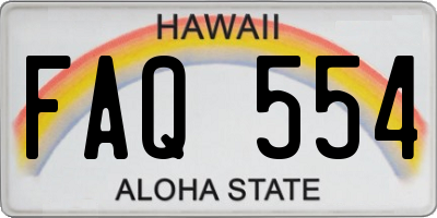 HI license plate FAQ554