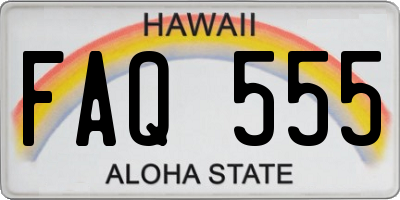 HI license plate FAQ555