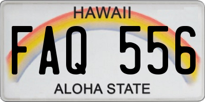 HI license plate FAQ556
