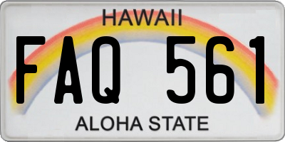 HI license plate FAQ561