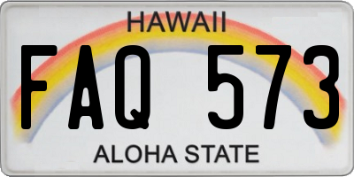 HI license plate FAQ573