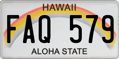 HI license plate FAQ579