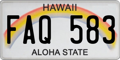HI license plate FAQ583