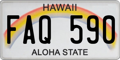 HI license plate FAQ590