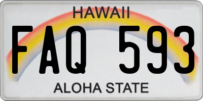HI license plate FAQ593