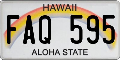 HI license plate FAQ595