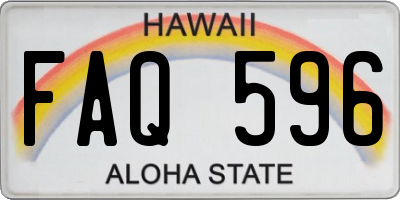 HI license plate FAQ596