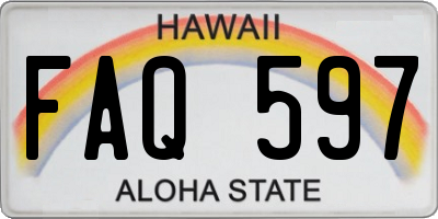 HI license plate FAQ597