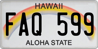 HI license plate FAQ599