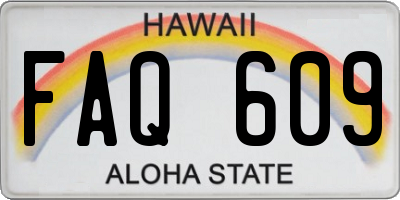 HI license plate FAQ609