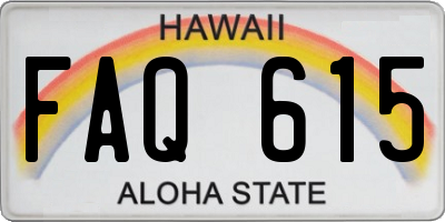 HI license plate FAQ615