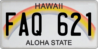 HI license plate FAQ621
