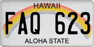 HI license plate FAQ623