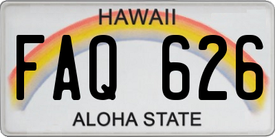 HI license plate FAQ626