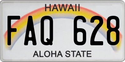 HI license plate FAQ628