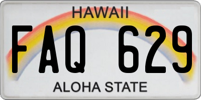 HI license plate FAQ629