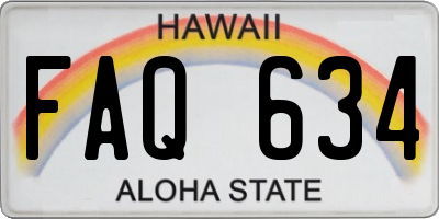 HI license plate FAQ634