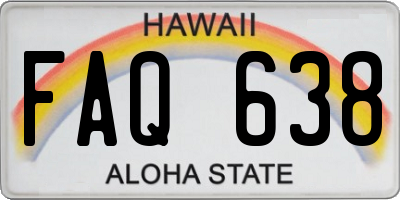HI license plate FAQ638