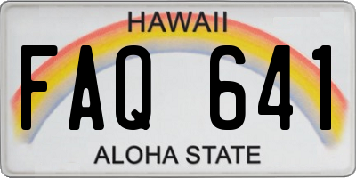 HI license plate FAQ641