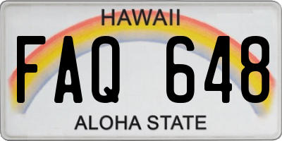 HI license plate FAQ648