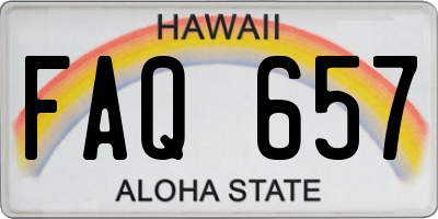 HI license plate FAQ657