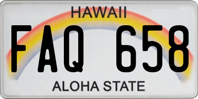 HI license plate FAQ658